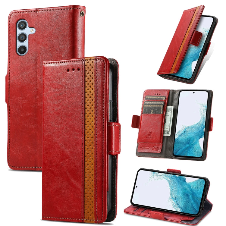 CaseNeo Splicing Dual Magnetic Buckle Leather Phone Case, For Samsung Galaxy S25 Edge 5G, For Samsung Galaxy A36 5G, For Samsung Galaxy S25 5G, For Samsung Galaxy S25+ 5G