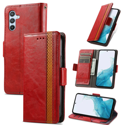 CaseNeo Splicing Dual Magnetic Buckle Leather Phone Case, For Samsung Galaxy S25 Edge 5G, For Samsung Galaxy A36 5G, For Samsung Galaxy S25 5G, For Samsung Galaxy S25+ 5G