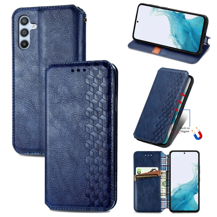 Cubic Grid Pressed Magnetic Leather Phone Case, For Samsung Galaxy A26 5G, For Samsung Galaxy A36 5G, For Samsung Galaxy S25 5G, For Samsung Galaxy S25+ 5G