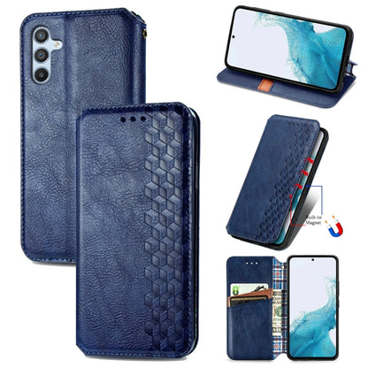 Cubic Grid Pressed Magnetic Leather Phone Case, For Samsung Galaxy A26 5G, For Samsung Galaxy A36 5G, For Samsung Galaxy S25 5G, For Samsung Galaxy S25+ 5G