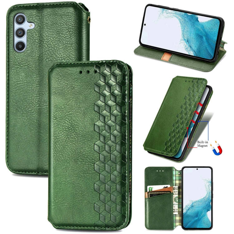 Cubic Grid Pressed Magnetic Leather Phone Case, For Samsung Galaxy A26 5G, For Samsung Galaxy A36 5G, For Samsung Galaxy S25 5G, For Samsung Galaxy S25+ 5G