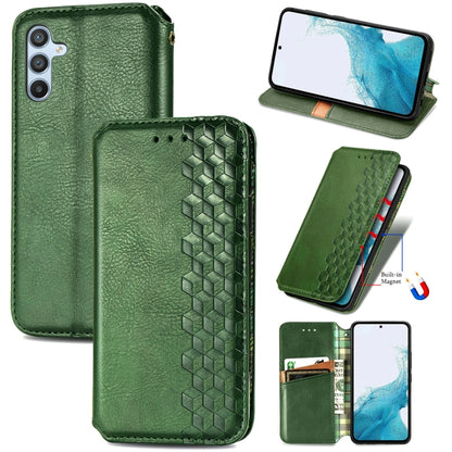 Cubic Grid Pressed Magnetic Leather Phone Case, For Samsung Galaxy A26 5G, For Samsung Galaxy A36 5G, For Samsung Galaxy S25 5G, For Samsung Galaxy S25+ 5G