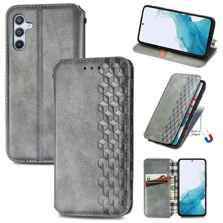 Cubic Grid Pressed Magnetic Leather Phone Case, For Samsung Galaxy A26 5G, For Samsung Galaxy A36 5G, For Samsung Galaxy S25 5G, For Samsung Galaxy S25+ 5G