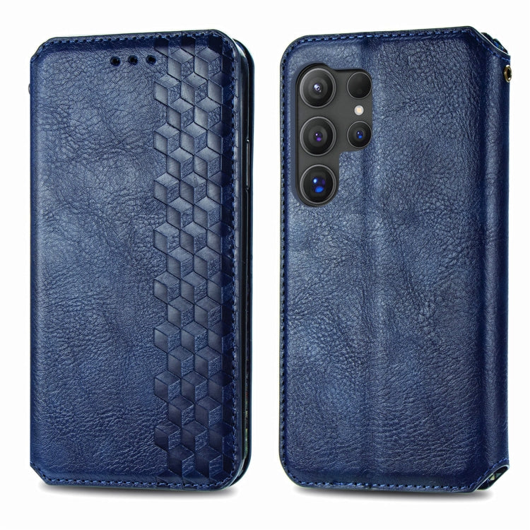 Cubic Grid Pressed Magnetic Leather Phone Case, For Samsung Galaxy S25 Ultra 5G, For Samsung Galaxy M55, For Samsung Galaxy A25 5G