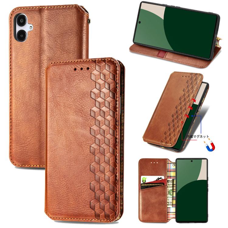 Cubic Grid Pressed Magnetic Leather Phone Case, For Samsung Galaxy S25+ 5G, For Samsung Galaxy S25 Ultra 5G, For Samsung Galaxy M55, For Samsung Galaxy A25 5G