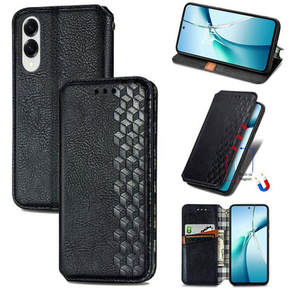Cubic Grid Pressed Magnetic Leather Phone Case, For Samsung Galaxy A57 5G, For Samsung Galaxy A37 5G, For Samsung Galaxy S25 Edge 5G, For Samsung Galaxy A56 5G