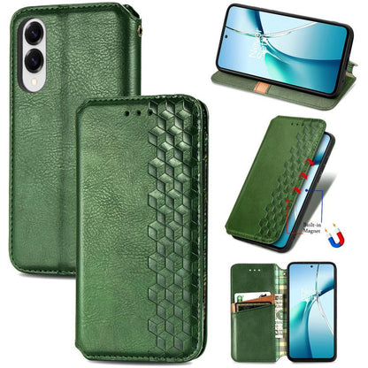 Cubic Grid Pressed Magnetic Leather Phone Case, For Samsung Galaxy A57 5G, For Samsung Galaxy A37 5G, For Samsung Galaxy S25 Edge 5G, For Samsung Galaxy A56 5G