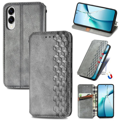 Cubic Grid Pressed Magnetic Leather Phone Case, For Samsung Galaxy A57 5G, For Samsung Galaxy A37 5G, For Samsung Galaxy S25 Edge 5G, For Samsung Galaxy A56 5G