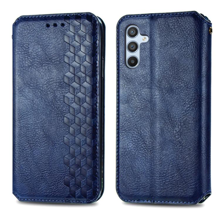 Cubic Grid Pressed Magnetic Leather Phone Case, For Samsung Galaxy A26 5G, For Samsung Galaxy A36 5G, For Samsung Galaxy S25 5G, For Samsung Galaxy S25+ 5G