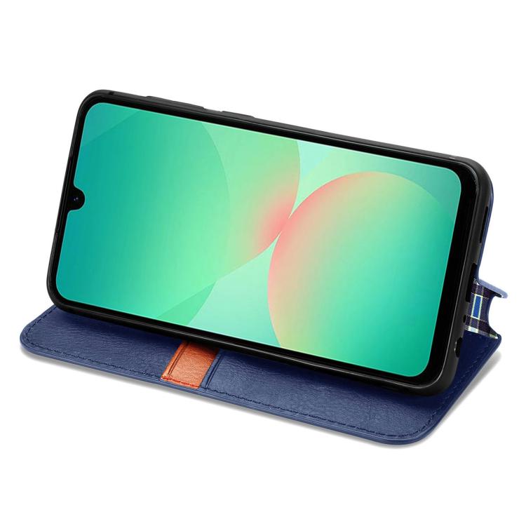 Cubic Grid Pressed Magnetic Leather Phone Case, For Samsung Galaxy A26 5G, For Samsung Galaxy A36 5G, For Samsung Galaxy S25 5G, For Samsung Galaxy S25+ 5G