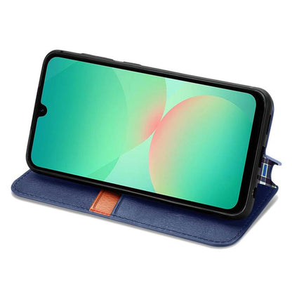 Cubic Grid Pressed Magnetic Leather Phone Case, For Samsung Galaxy A26 5G, For Samsung Galaxy A36 5G, For Samsung Galaxy S25 5G, For Samsung Galaxy S25+ 5G