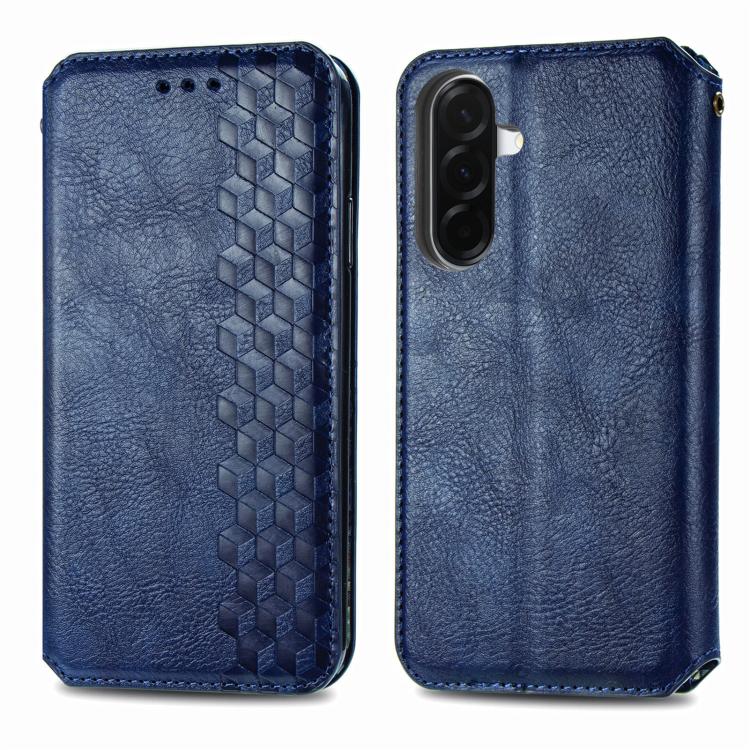 Cubic Grid Pressed Magnetic Leather Phone Case, For Samsung Galaxy A57 5G, For Samsung Galaxy A37 5G, For Samsung Galaxy S25 Edge 5G, For Samsung Galaxy A56 5G