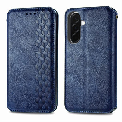 Cubic Grid Pressed Magnetic Leather Phone Case, For Samsung Galaxy A57 5G, For Samsung Galaxy A37 5G, For Samsung Galaxy S25 Edge 5G, For Samsung Galaxy A56 5G