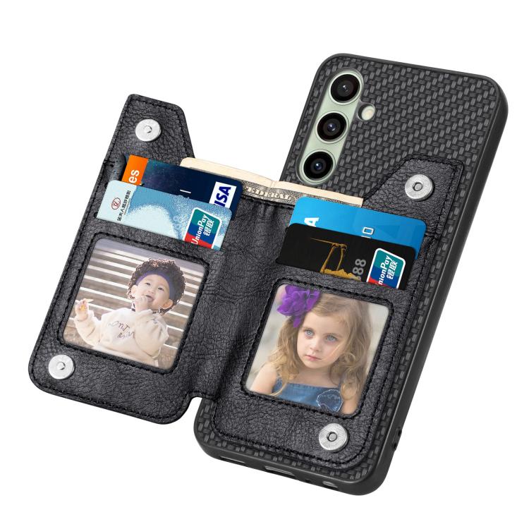 Carbon Fiber Horizontal Flip Zipper Wallet Phone Case, For Samsung Galaxy A36, For Samsung Galaxy S25 5G, For Samsung Galaxy S25+ 5G, For Samsung Galaxy S25 Ultra 5G