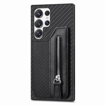 Carbon Fiber Horizontal Flip Zipper Wallet Phone Case, For Samsung Galaxy A36, For Samsung Galaxy S25 5G, For Samsung Galaxy S25+ 5G, For Samsung Galaxy S25 Ultra 5G