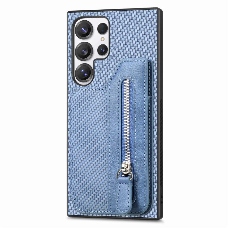 Carbon Fiber Horizontal Flip Zipper Wallet Phone Case, For Samsung Galaxy A36, For Samsung Galaxy S25 5G, For Samsung Galaxy S25+ 5G, For Samsung Galaxy S25 Ultra 5G