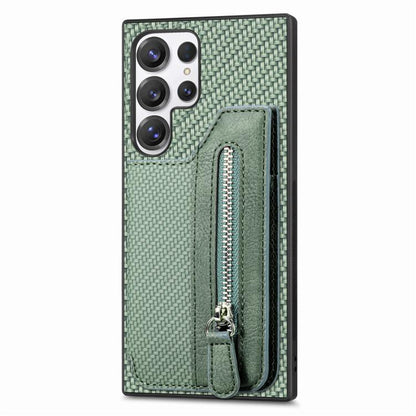 Carbon Fiber Horizontal Flip Zipper Wallet Phone Case, For Samsung Galaxy A36, For Samsung Galaxy S25 5G, For Samsung Galaxy S25+ 5G, For Samsung Galaxy S25 Ultra 5G