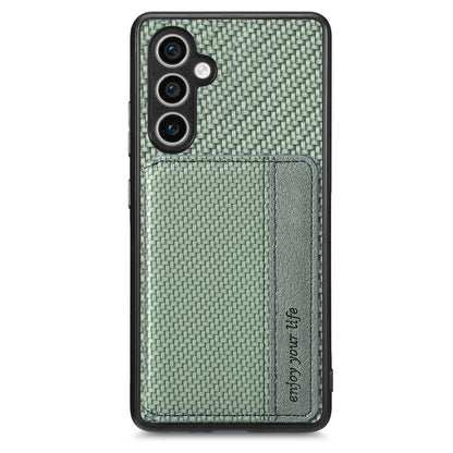 Carbon Fiber Magnetic Card Wallet RFID Blocking Phone Case, For Samsung Galaxy S24 Ultra 5G, For Samsung Galaxy S24+ 5G, For Samsung Galaxy S24 5G, For Samsung Galaxy S23 FE 5G