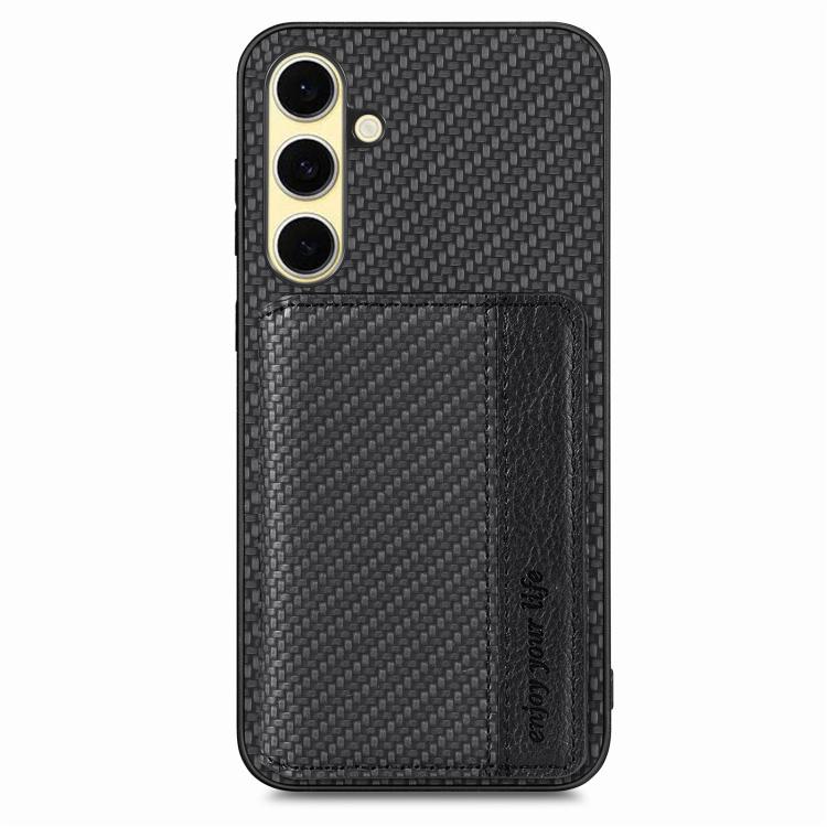 Carbon Fiber Magnetic Card Wallet RFID Blocking Phone Case, For Samsung Galaxy A36, For Samsung Galaxy S25 5G, For Samsung Galaxy S25+ 5G, For Samsung Galaxy S25 Ultra 5G