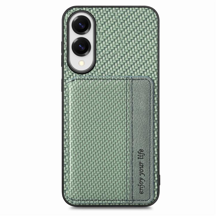 Carbon Fiber Magnetic Card Wallet RFID Blocking Phone Case, For Samsung Galaxy S25 Edge 5G, For Samsung Galaxy A56 5G, For Samsung Galaxy A36, For Samsung Galaxy S25 5G