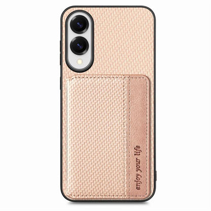 Carbon Fiber Magnetic Card Wallet RFID Blocking Phone Case, For Samsung Galaxy A57 5G, For Samsung Galaxy A37 5G, For Samsung Galaxy S25 Edge 5G, For Samsung Galaxy A56 5G