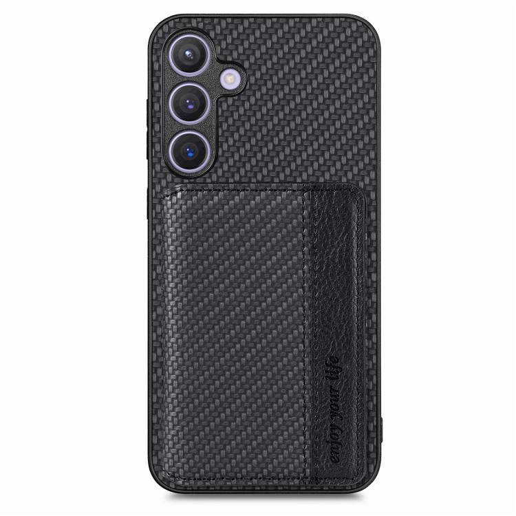 Carbon Fiber Magnetic Card Wallet RFID Blocking Phone Case, For Samsung Galaxy A57 5G, For Samsung Galaxy A37 5G, For Samsung Galaxy S25 Edge 5G, For Samsung Galaxy A56 5G