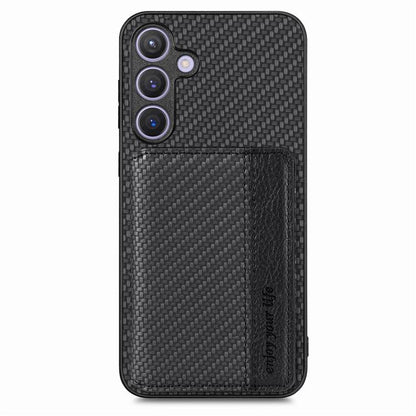 Carbon Fiber Magnetic Card Wallet RFID Blocking Phone Case, For Samsung Galaxy A57 5G, For Samsung Galaxy A37 5G, For Samsung Galaxy S25 Edge 5G, For Samsung Galaxy A56 5G