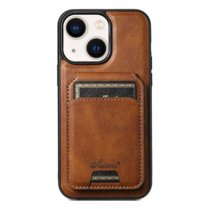 Suteni H15 MagSafe Oil Eax Leather Detachable Wallet Back Phone Case, For iPhone 15 Pro, For iPhone 15 Plus, For iPhone 15, For iPhone 14 Plus