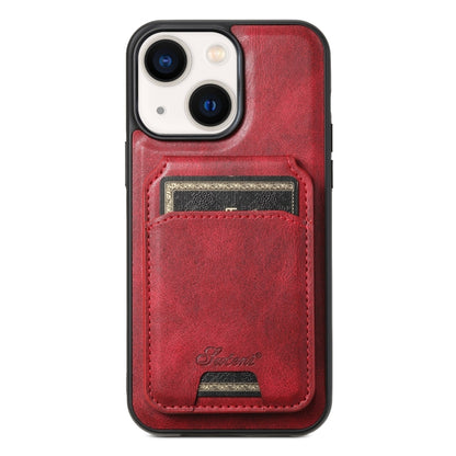 Suteni H15 MagSafe Oil Eax Leather Detachable Wallet Back Phone Case, For iPhone 15 Pro, For iPhone 15 Plus, For iPhone 15, For iPhone 14 Plus