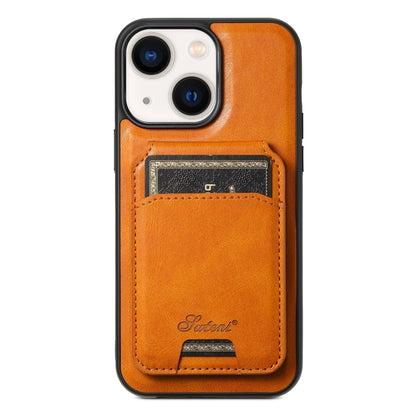 Suteni H15 MagSafe Oil Eax Leather Detachable Wallet Back Phone Case, For iPhone 14, For iPhone 14 Pro, For iPhone 14 Pro Max, For iPhone 13 Pro Max