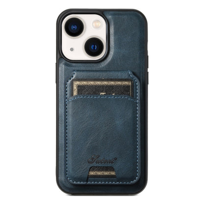 Suteni H15 MagSafe Oil Eax Leather Detachable Wallet Back Phone Case, For iPhone 13 Pro, For iPhone 13, For iPhone 12, For iPhone 12 Pro Max