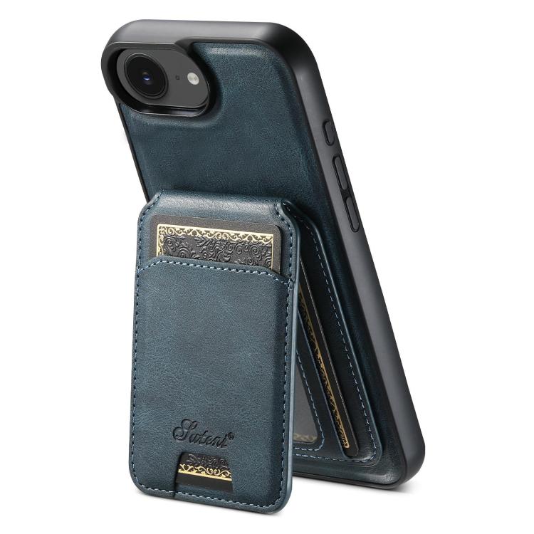 Suteni H15 MagSafe Oil Eax Leather Detachable Wallet Back Phone Case, For iPhone 17e / 16e, For iPhone 17 Pro Max, For iPhone 17 Pro, For iPhone 17