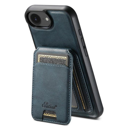 Suteni H15 MagSafe Oil Eax Leather Detachable Wallet Back Phone Case, For iPhone 17e / 16e, For iPhone 17 Pro Max, For iPhone 17 Pro, For iPhone 17