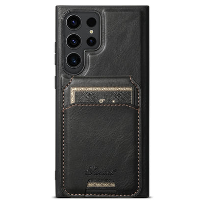 Suteni H15  Oil Eax Leather Detachable Wallet Back Phone Case, For Samsung Galaxy S24 5G, For Samsung Galaxy S23 Ultra 5G, For Samsung Galaxy S23+ 5G, For Samsung Galaxy S23 5G