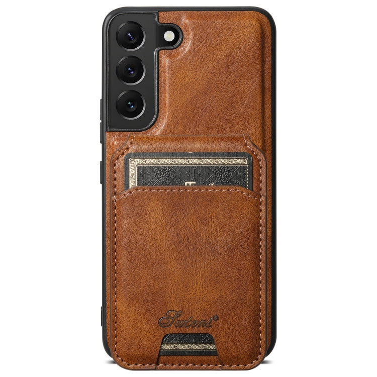 Suteni H15  Oil Eax Leather Detachable Wallet Back Phone Case, For Samsung Galaxy S22 Ultra 5G, For Samsung Galaxy S22+ 5G, For Samsung Galaxy S22 5G, For Samsung Galaxy Note20 Ultra 5G