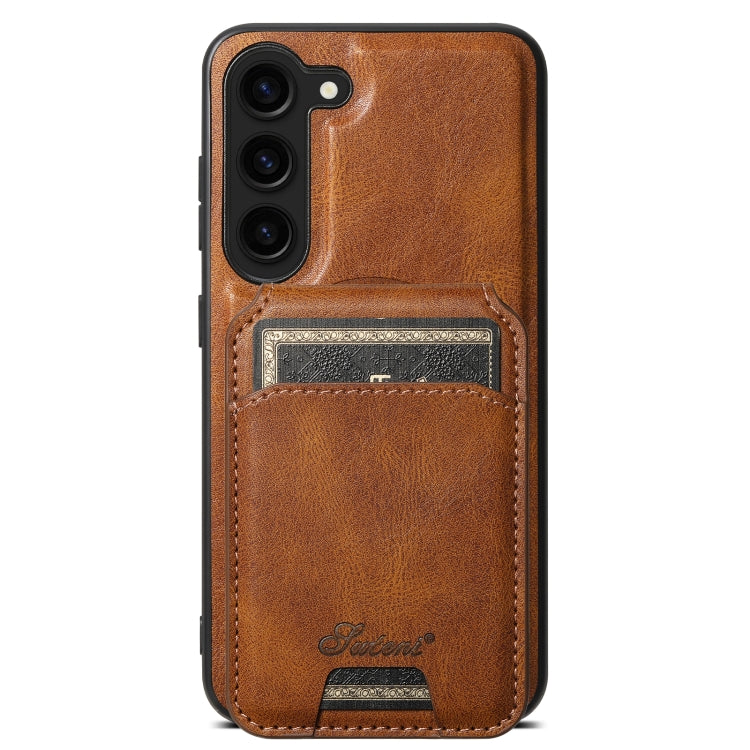 Suteni H15  Oil Eax Leather Detachable Wallet Back Phone Case, For Samsung Galaxy S24 5G, For Samsung Galaxy S23 Ultra 5G, For Samsung Galaxy S23+ 5G, For Samsung Galaxy S23 5G