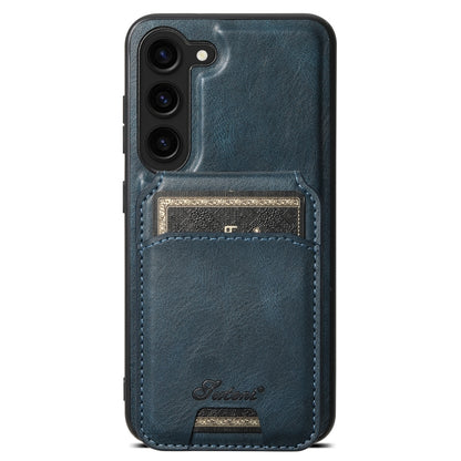 Suteni H15  Oil Eax Leather Detachable Wallet Back Phone Case, For Samsung Galaxy S25 5G, For Samsung Galaxy S25+ 5G, For Samsung Galaxy S25 Ultra 5G, For Samsung Galaxy S24 Ultra 5G, For Samsung Galaxy S24+ 5G