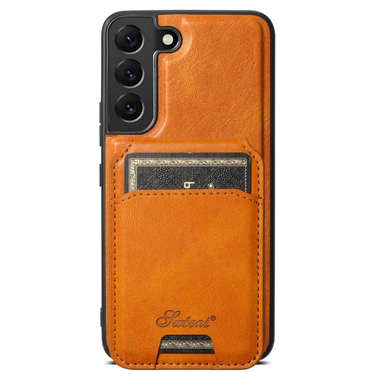 Suteni H15  Oil Eax Leather Detachable Wallet Back Phone Case, For Samsung Galaxy S25 5G, For Samsung Galaxy S25+ 5G, For Samsung Galaxy S25 Ultra 5G, For Samsung Galaxy S24 Ultra 5G, For Samsung Galaxy S24+ 5G