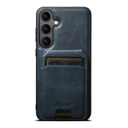 Suteni H15  Oil Eax Leather Detachable Wallet Back Phone Case, For Samsung Galaxy S25 5G, For Samsung Galaxy S25+ 5G, For Samsung Galaxy S25 Ultra 5G, For Samsung Galaxy S24 Ultra 5G, For Samsung Galaxy S24+ 5G