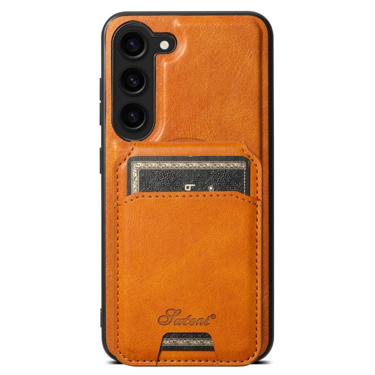Suteni H15  Oil Eax Leather Detachable Wallet Back Phone Case, For Samsung Galaxy S25 5G, For Samsung Galaxy S25+ 5G, For Samsung Galaxy S25 Ultra 5G, For Samsung Galaxy S24 Ultra 5G, For Samsung Galaxy S24+ 5G