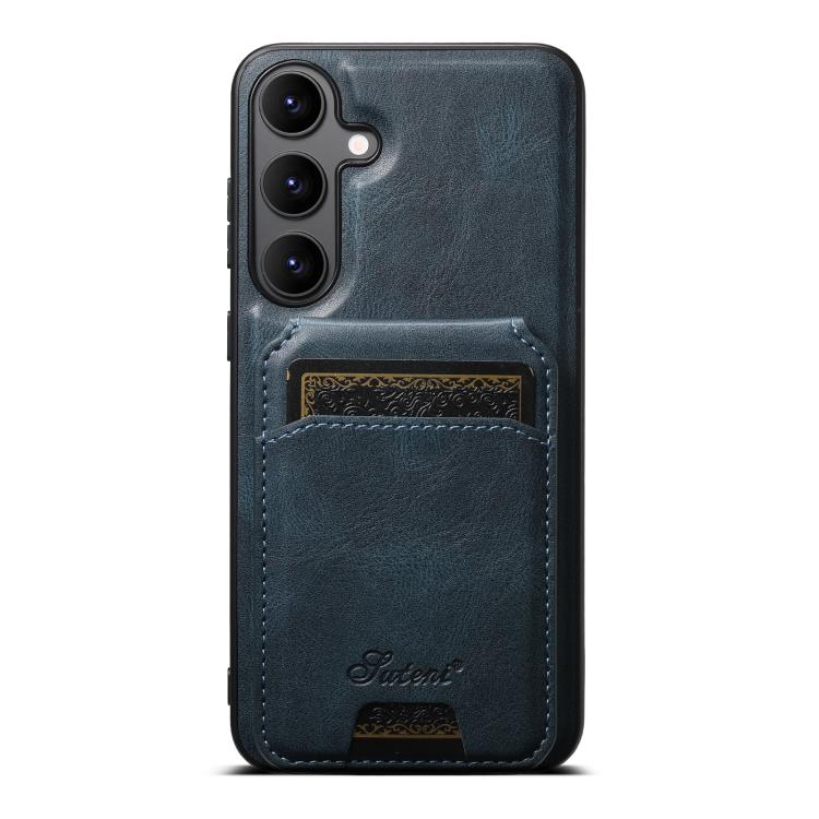 Suteni H15  Oil Eax Leather Detachable Wallet Back Phone Case, For Samsung Galaxy S25 5G, For Samsung Galaxy S25+ 5G, For Samsung Galaxy S25 Ultra 5G, For Samsung Galaxy S24 Ultra 5G, For Samsung Galaxy S24+ 5G