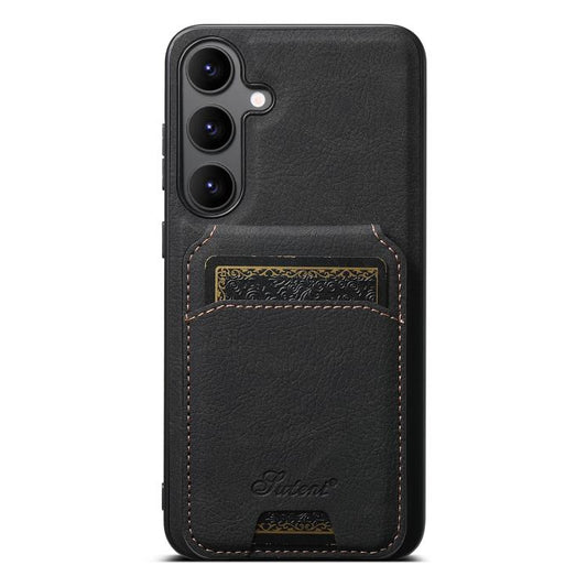 Suteni H16 Litchi Texture Leather Detachable Wallet Back Phone Case, For Samsung Galaxy S25 5G, For Samsung Galaxy S25+ 5G, For Samsung Galaxy S25 Ultra 5G, For Samsung Galaxy S24 Ultra 5G, For Samsung Galaxy S24+ 5G, For Samsung Galaxy S24 5G