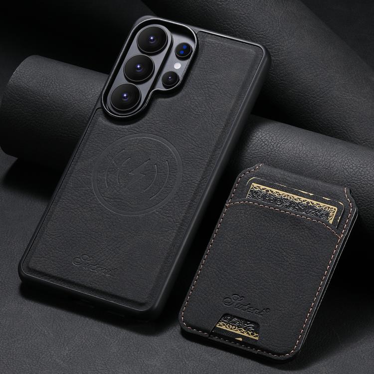 Suteni H16 Litchi Texture Leather Detachable Wallet Back Phone Case, For Samsung Galaxy S26+ 5G, For Samsung Galaxy S26 Ultra 5G, For Samsung Galaxy S25 5G, For Samsung Galaxy S25+ 5G, For Samsung Galaxy S25 Ultra 5G, For Samsung Galaxy S24 Ultra 5G