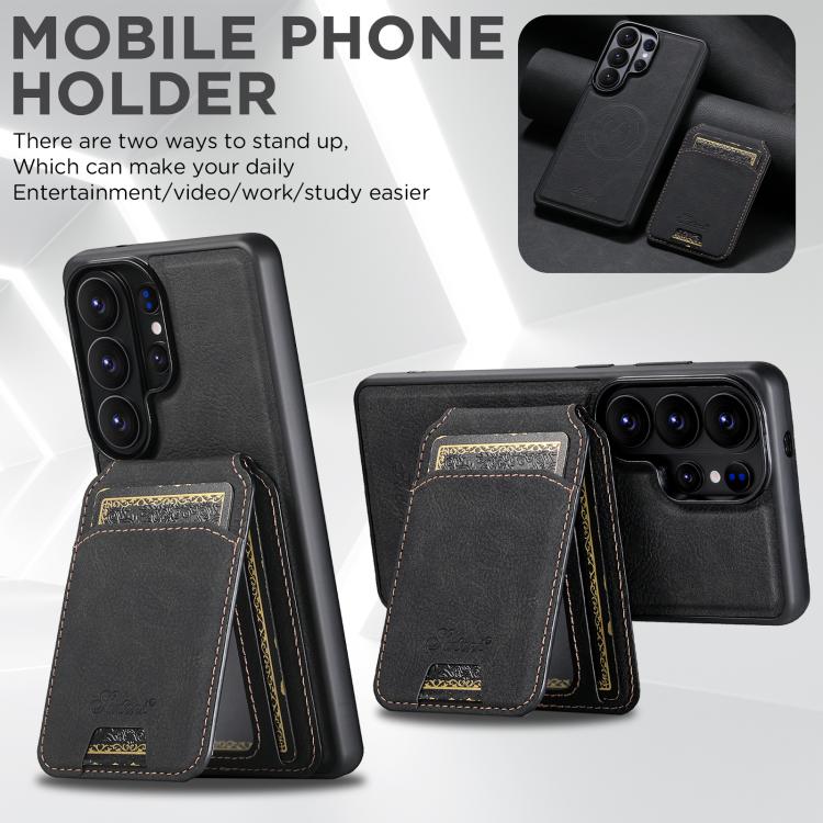 Suteni H16 Litchi Texture Leather Detachable Wallet Back Phone Case, For Samsung Galaxy S26+ 5G, For Samsung Galaxy S26 Ultra 5G, For Samsung Galaxy S25 5G, For Samsung Galaxy S25+ 5G, For Samsung Galaxy S25 Ultra 5G, For Samsung Galaxy S24 Ultra 5G