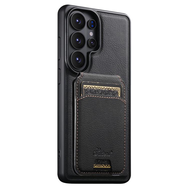 Suteni H16 Litchi Texture Leather Detachable Wallet Back Phone Case, For Samsung Galaxy S26+ 5G, For Samsung Galaxy S26 Ultra 5G, For Samsung Galaxy S25 5G, For Samsung Galaxy S25+ 5G, For Samsung Galaxy S25 Ultra 5G, For Samsung Galaxy S24 Ultra 5G