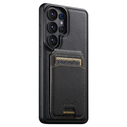 Suteni H16 Litchi Texture Leather Detachable Wallet Back Phone Case, For Samsung Galaxy S26+ 5G, For Samsung Galaxy S26 Ultra 5G, For Samsung Galaxy S25 5G, For Samsung Galaxy S25+ 5G, For Samsung Galaxy S25 Ultra 5G, For Samsung Galaxy S24 Ultra 5G