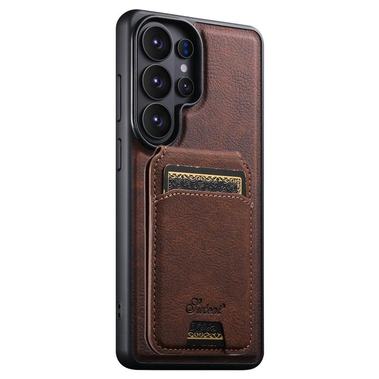 Suteni H16 Litchi Texture Leather Detachable Wallet Back Phone Case, For Samsung Galaxy S26+ 5G, For Samsung Galaxy S26 Ultra 5G, For Samsung Galaxy S25 5G, For Samsung Galaxy S25+ 5G, For Samsung Galaxy S25 Ultra 5G, For Samsung Galaxy S24 Ultra 5G