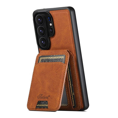 Suteni H16 Litchi Texture Leather Detachable Wallet Back Phone Case, For Samsung Galaxy S26+ 5G, For Samsung Galaxy S26 Ultra 5G, For Samsung Galaxy S25 5G, For Samsung Galaxy S25+ 5G, For Samsung Galaxy S25 Ultra 5G, For Samsung Galaxy S24 Ultra 5G