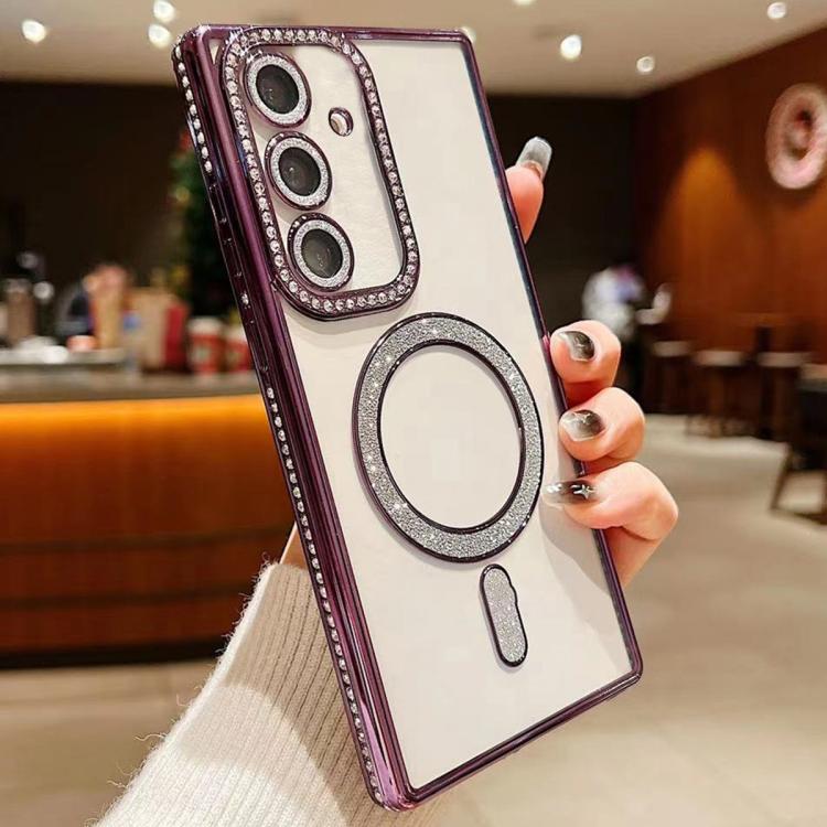 Diamond Gradient Plated MagSafe TPU Phone Case, For Samsung Galaxy S25 5G, For Samsung Galaxy S25+ 5G, For Samsung Galaxy S25 Ultra 5G, For Samsung Galaxy S24 FE 5G