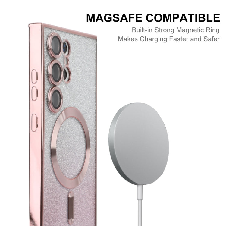 ENKAY Hat-Prince Magnetic Glitter Plated TPU Phone Case with Lens Film, For Samsung Galaxy S24 Ultra 5G, For Samsung Galaxy S24+ 5G, For Samsung Galaxy S24 5G